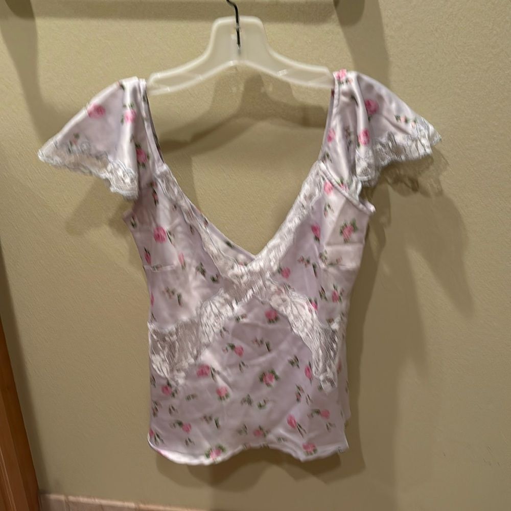 ASOS flowery and lacy top